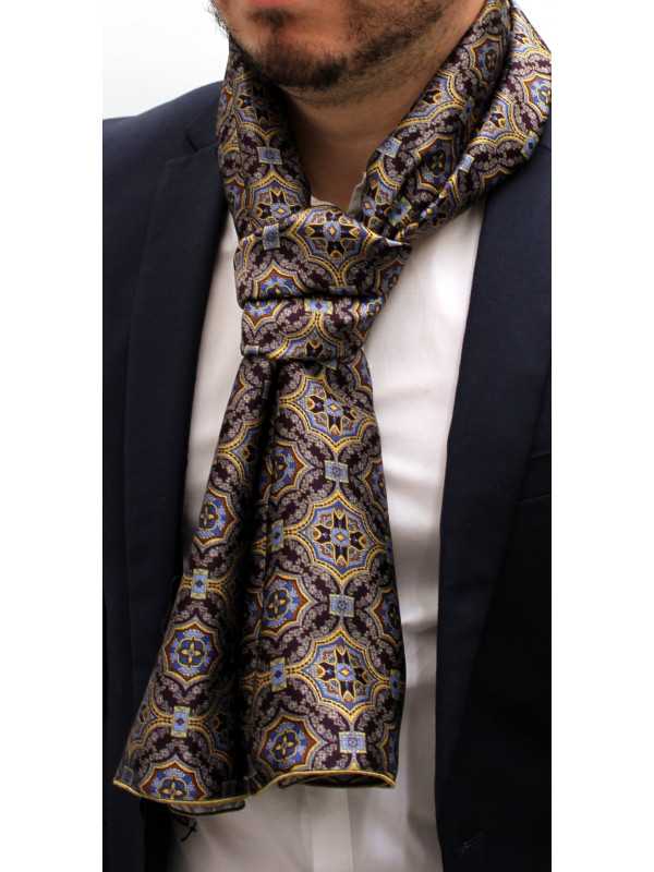 foulard écharpe en soie homme 928 fabriqué en France Made in